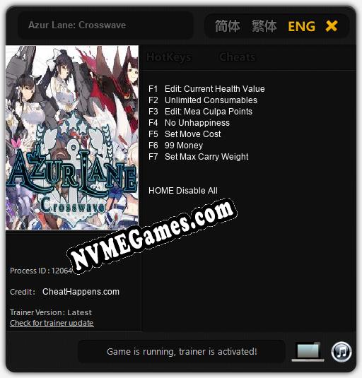 Azur Lane: Crosswave: Cheats, Trainer +7 [CheatHappens.com]