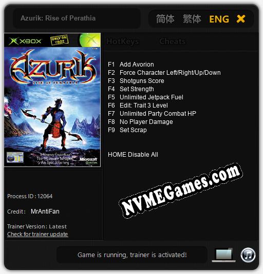 Azurik: Rise of Perathia: Cheats, Trainer +9 [MrAntiFan]