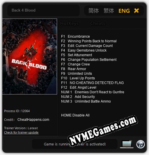 Back 4 Blood: Trainer +15 [v1.2]