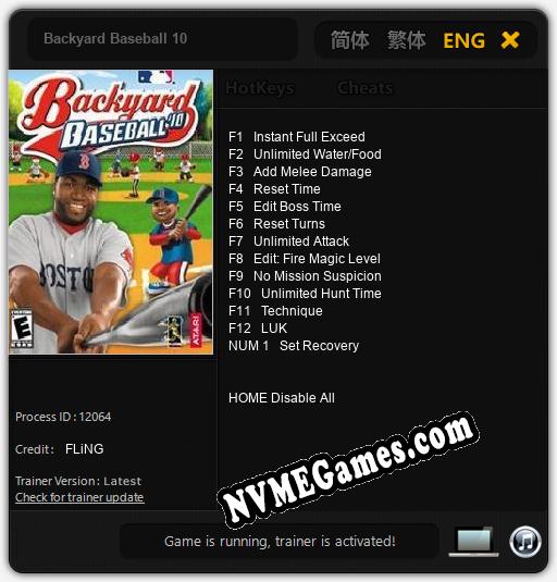 Backyard Baseball 10: Trainer +13 [v1.2]