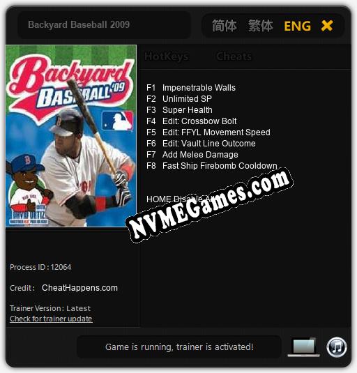 Backyard Baseball 2009: Treinador (V1.0.90)