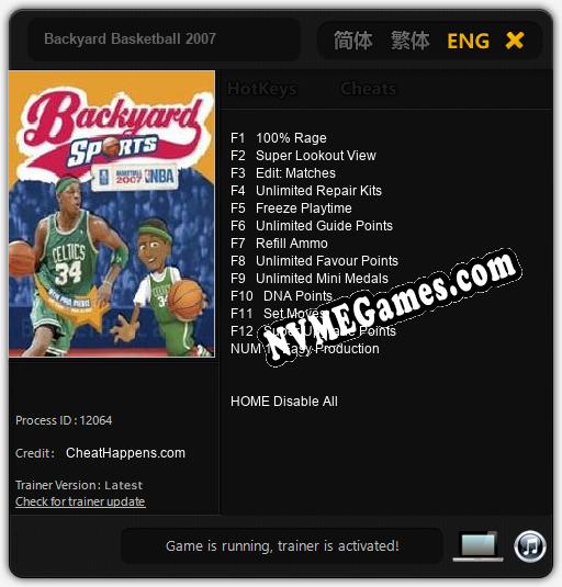 Backyard Basketball 2007: Trainer +13 [v1.6]