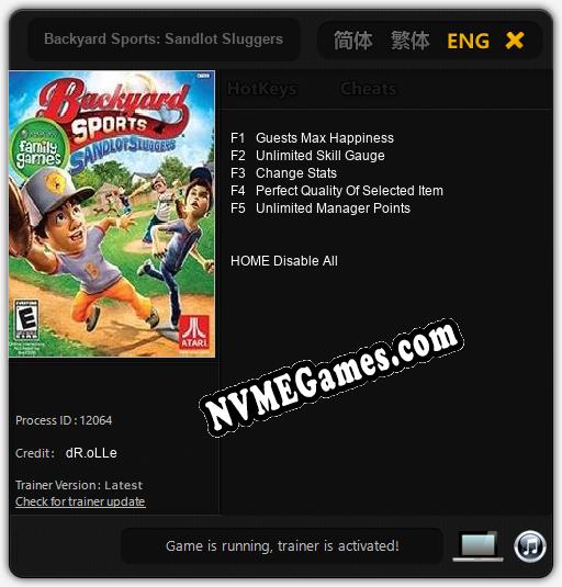 Backyard Sports: Sandlot Sluggers: Treinador (V1.0.31)