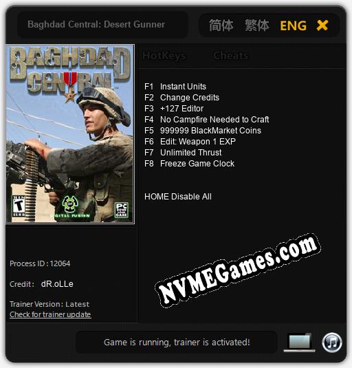 Baghdad Central: Desert Gunner: Trainer +8 [v1.3]