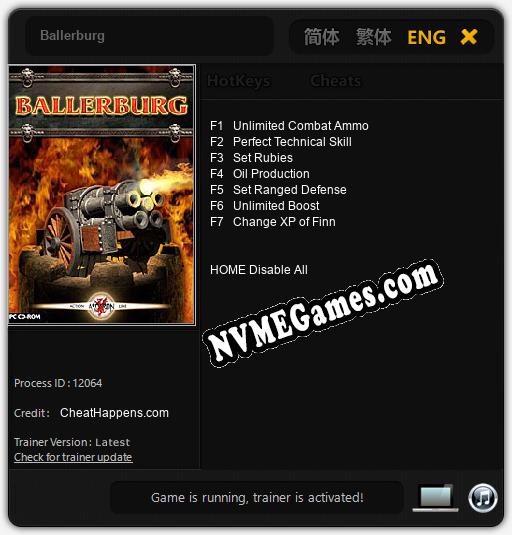 Ballerburg: Trainer +7 [v1.8]