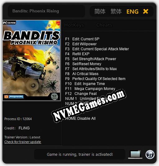 Bandits: Phoenix Rising: Trainer +14 [v1.6]