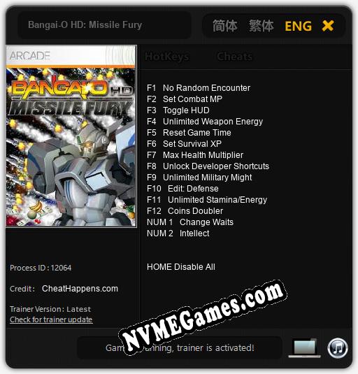 Bangai-O HD: Missile Fury: Cheats, Trainer +14 [CheatHappens.com]