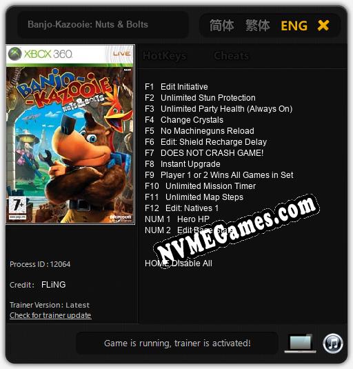 Banjo-Kazooie: Nuts & Bolts: Trainer +14 [v1.7]