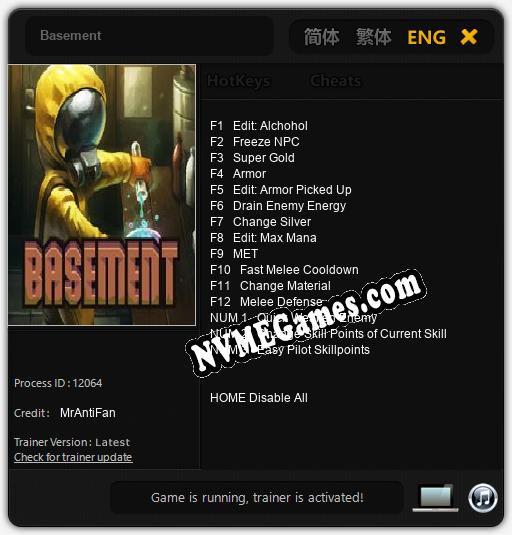 Basement: Trainer +15 [v1.2]