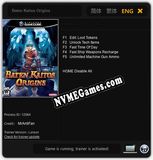 Baten Kaitos Origins: Trainer +5 [v1.3]