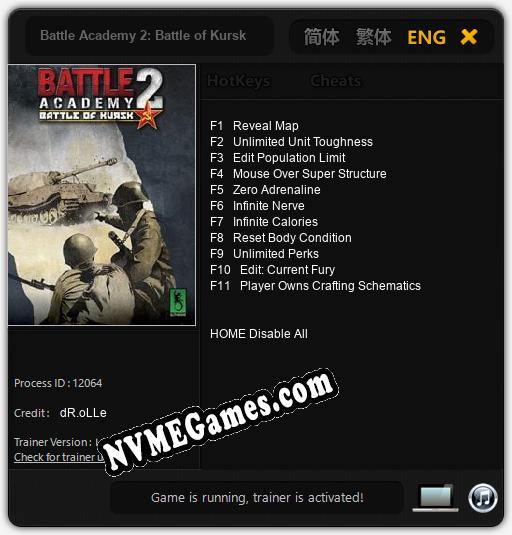 Treinador liberado para Battle Academy 2: Battle of Kursk [v1.0.1]