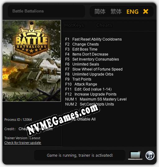 Battle Battalions: Treinador (V1.0.17)