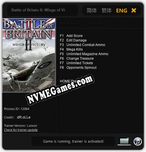 Battle of Britain II: Wings of Victory: Trainer +8 [v1.6]