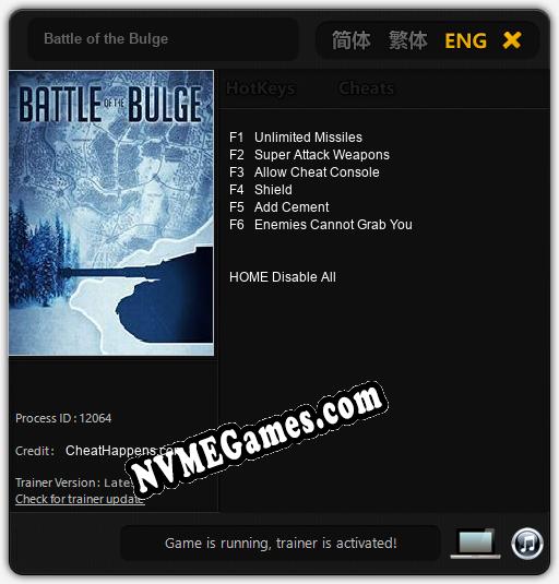 Battle of the Bulge: Trainer +6 [v1.3]