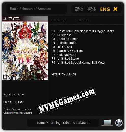 Battle Princess of Arcadias: Cheats, Trainer +9 [FLiNG]