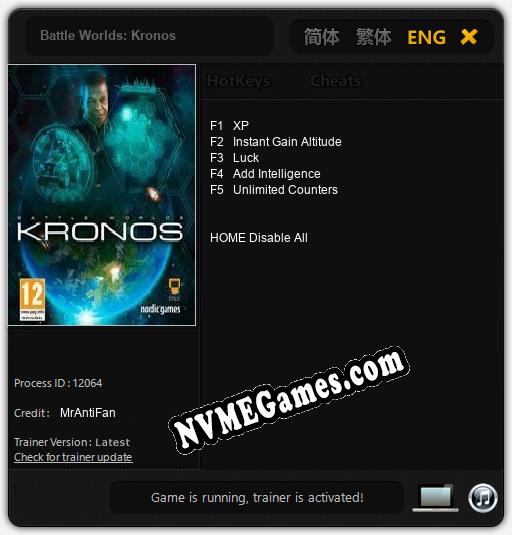 Treinador liberado para Battle Worlds: Kronos [v1.0.1]