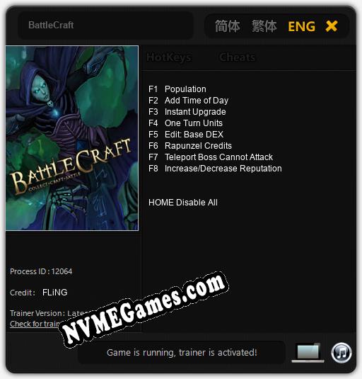 BattleCraft: Treinador (V1.0.65)