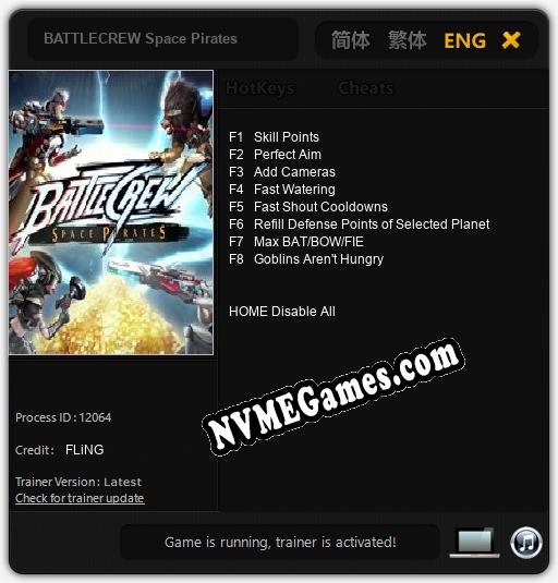 BATTLECREW Space Pirates: Cheats, Trainer +8 [FLiNG]