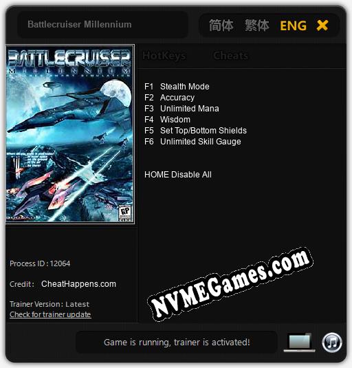 Battlecruiser Millennium: Cheats, Trainer +6 [CheatHappens.com]