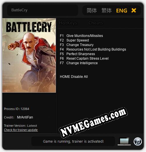 BattleCry: Treinador (V1.0.79)