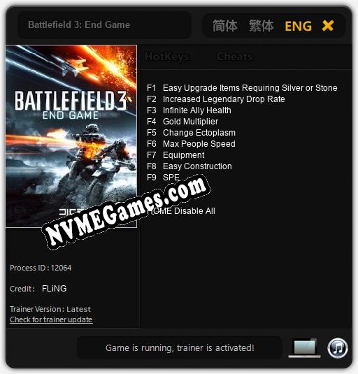 Battlefield 3: End Game: Treinador (V1.0.91)