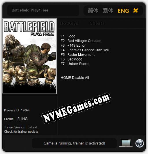 Battlefield Play4Free: Cheats, Trainer +7 [FLiNG]