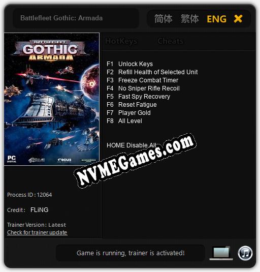 Battlefleet Gothic: Armada: Cheats, Trainer +8 [FLiNG]