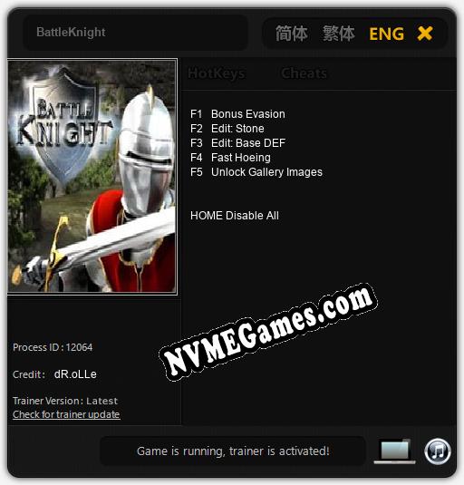 BattleKnight: Cheats, Trainer +5 [dR.oLLe]