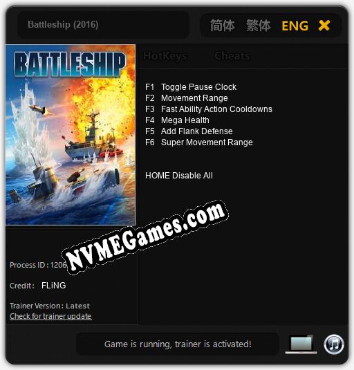 Treinador liberado para Battleship (2016) [v1.0.3]