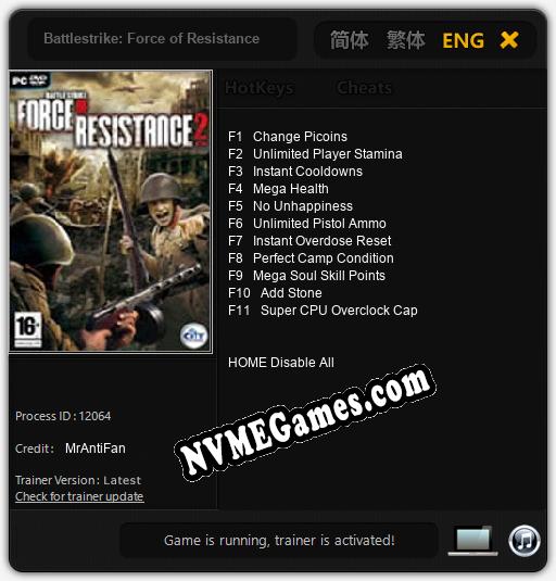 Battlestrike: Force of Resistance 2: Cheats, Trainer +11 [MrAntiFan]