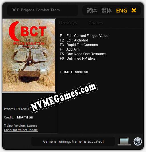 BCT: Brigade Combat Team: Trainer +6 [v1.3]