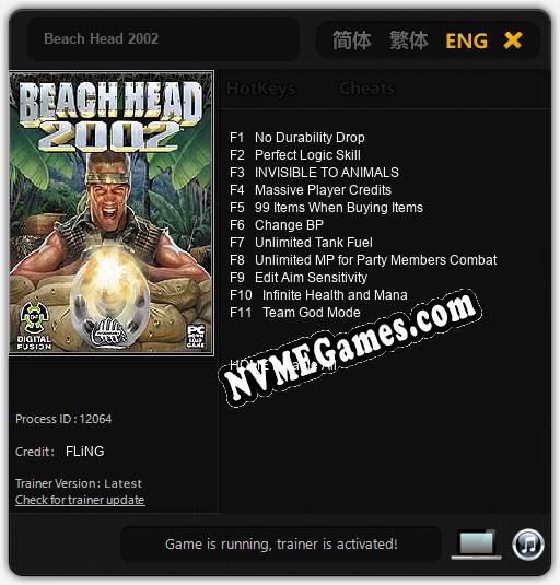 Beach Head 2002: Treinador (V1.0.83)