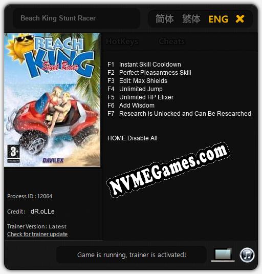 Treinador liberado para Beach King Stunt Racer [v1.0.8]