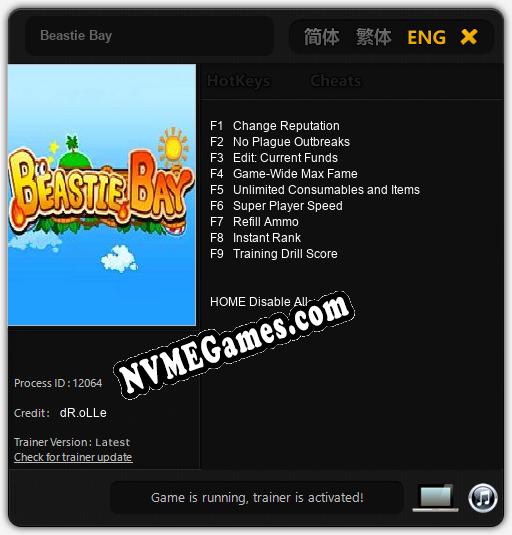 Beastie Bay: Trainer +9 [v1.1]