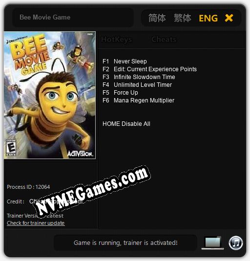 Bee Movie Game: Treinador (V1.0.24)
