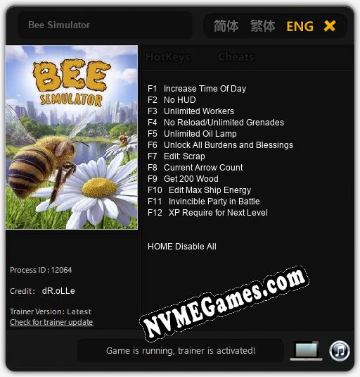 Bee Simulator: Treinador (V1.0.86)