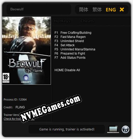 Beowulf: Treinador (V1.0.30)