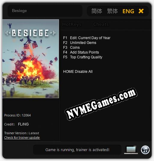 Besiege: Trainer +5 [v1.7]