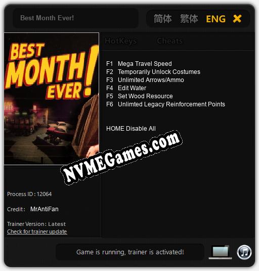Best Month Ever!: Treinador (V1.0.13)