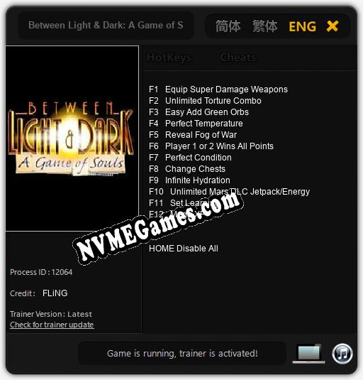 Between Light & Dark: A Game of Souls: Trainer +12 [v1.5]