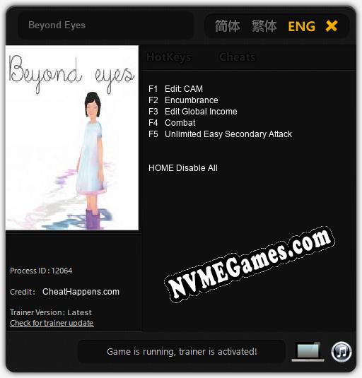 Beyond Eyes: Trainer +5 [v1.3]