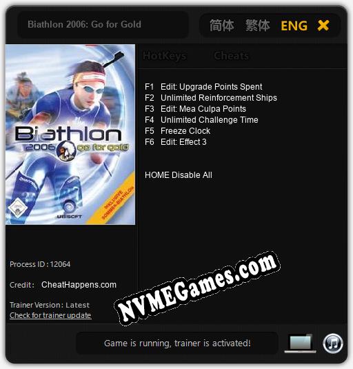 Biathlon 2006: Go for Gold: Cheats, Trainer +6 [CheatHappens.com]