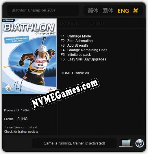 Biathlon Champion 2007: Cheats, Trainer +6 [FLiNG]