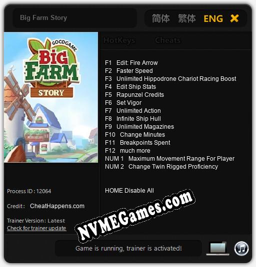 Big Farm Story: Cheats, Trainer +14 [CheatHappens.com]