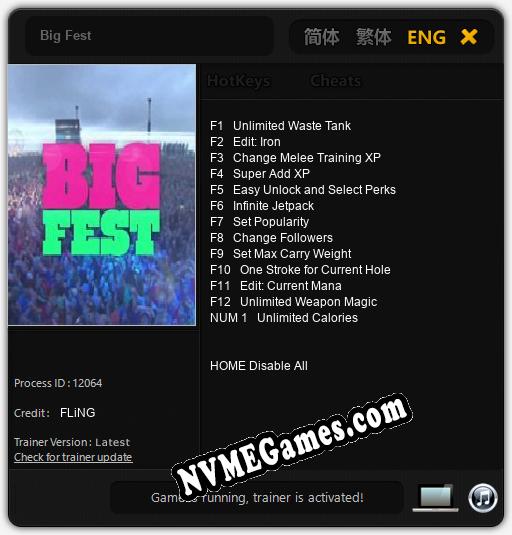 Big Fest: Trainer +13 [v1.9]