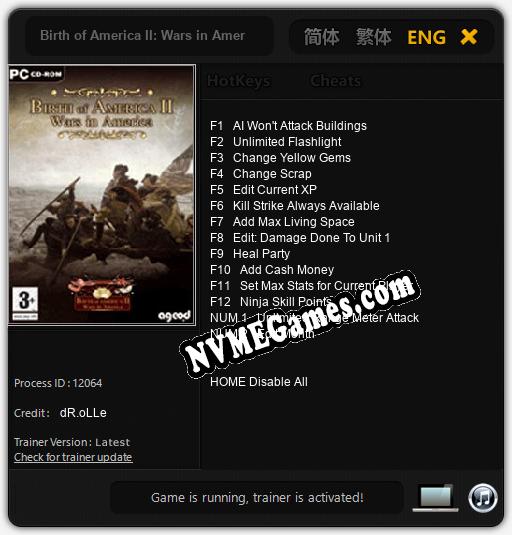 Treinador liberado para Birth of America II: Wars in America 1750-1815 [v1.0.3]