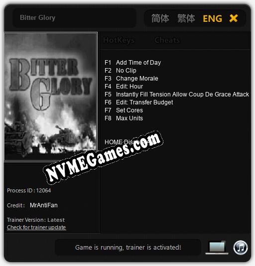 Bitter Glory: Treinador (V1.0.99)