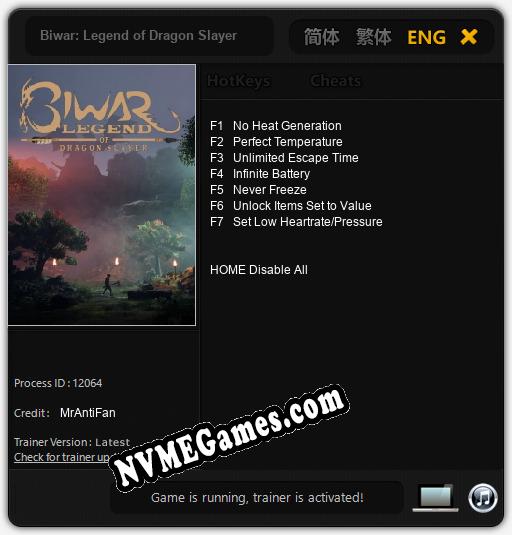 Biwar: Legend of Dragon Slayer: Cheats, Trainer +7 [MrAntiFan]