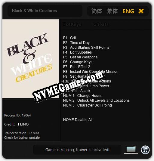 Black & White Creatures: Trainer +15 [v1.2]