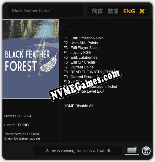 Black Feather Forest: Cheats, Trainer +12 [FLiNG]